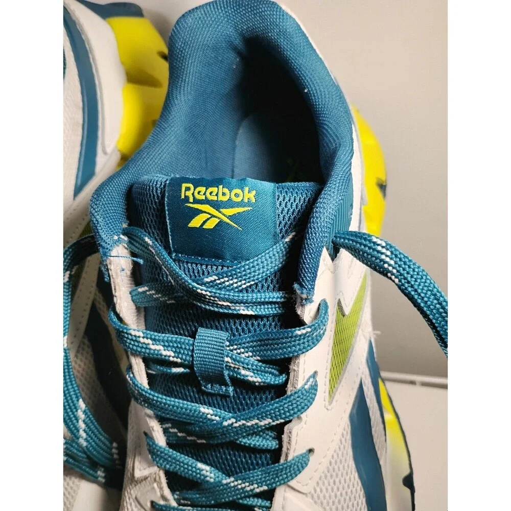 Reebok Floatzig 1 Sneaker Men's US 9.5 White Digital Lime Blue Running Shoes